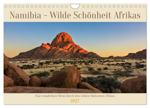Namibia - Wilde Schönheit Afrikas (Wandkalender 2027 DIN A4 quer), CALVENDO Monatskalender