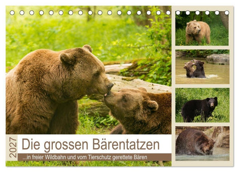 Die grossen Bärentatzen (Tischkalender 2027 DIN A5 quer), CALVENDO Monatskalender