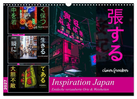 Inspiration Japan (Wandkalender 2027 DIN A3 quer), CALVENDO Monatskalender