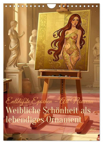 Entblößte Epochen – Art Nouveau (Wandkalender 2027 DIN A4 hoch), CALVENDO Monatskalender