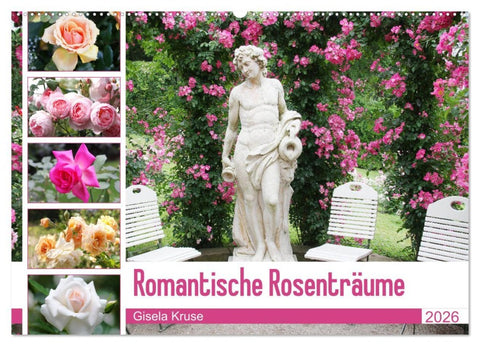 Romantische Rosenträume (Wandkalender 2026 DIN A2 quer), CALVENDO Monatskalender