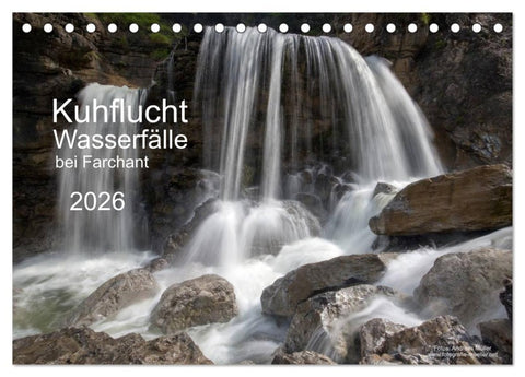 Kuhflucht Wasserfälle bei Farchant (Tischkalender 2026 DIN A5 quer), CALVENDO Monatskalender