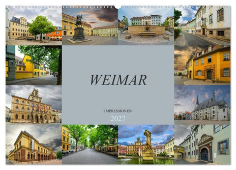 Weimar Impressionen (Wandkalender 2027 DIN A2 quer), CALVENDO Monatskalender