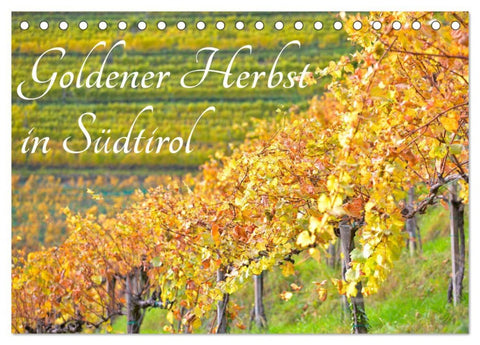 Goldener Herbst in Südtirol (Tischkalender 2026 DIN A5 quer), CALVENDO Monatskalender