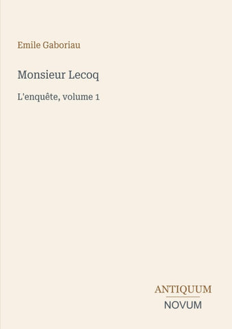 Monsieur Lecoq