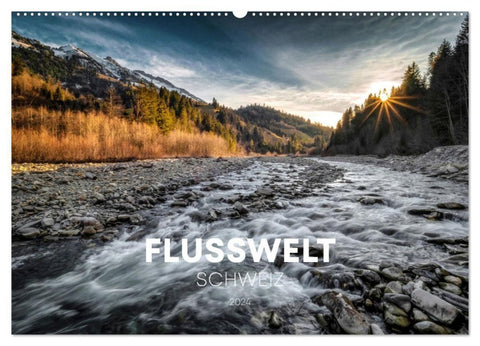 Flusswelt Schweiz (Wandkalender 2027 DIN A2 quer), CALVENDO Monatskalender