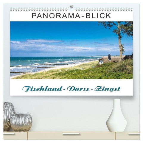 Panorama-Blick Fischland-Darss-Zingst (hochwertiger Premium Wandkalender 2027 DIN A2 quer), Kunstdruck in Hochglanz