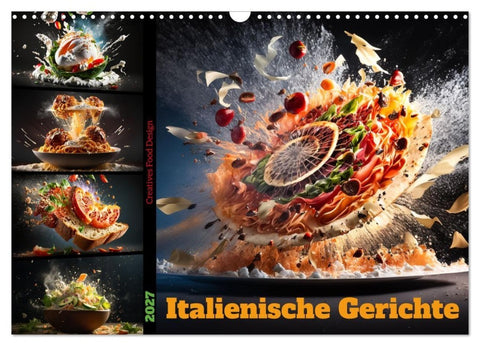 Italienische Gerichte (Wandkalender 2027 DIN A3 quer), CALVENDO Monatskalender