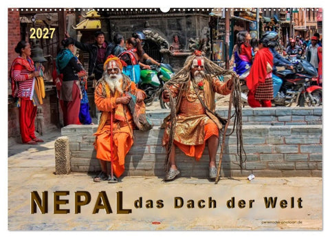 Nepal - das Dach der Welt (Wandkalender 2027 DIN A2 quer), CALVENDO Monatskalender