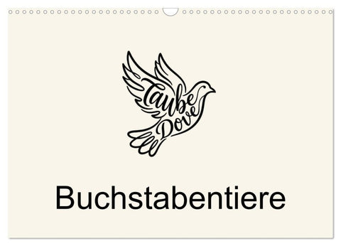 Buchstabentiere (Wandkalender 2027 DIN A3 quer), CALVENDO Monatskalender