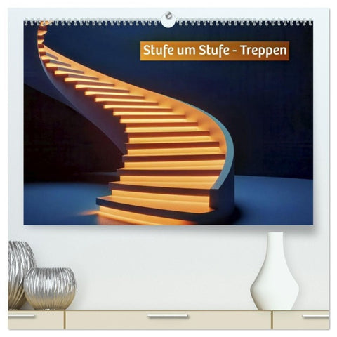 Stufe um Stufe - Treppen (hochwertiger Premium Wandkalender 2027 DIN A2 quer), Kunstdruck in Hochglanz