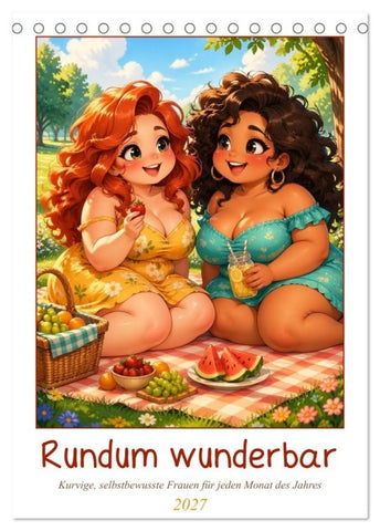 Rundum wunderbar (Tischkalender 2027 DIN A5 hoch), CALVENDO Monatskalender