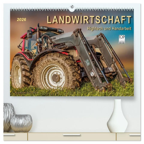 Landwirtschaft - Hightech und Handarbeit (hochwertiger Premium Wandkalender 2026 DIN A2 quer), Kunstdruck in Hochglanz