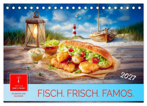 Fisch. Frisch. Famos. (Tischkalender 2027 DIN A5 quer), CALVENDO Monatskalender
