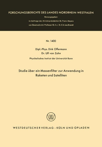 Studie über ein Massenfilter zur Anwendung in Raketen und Satelliten