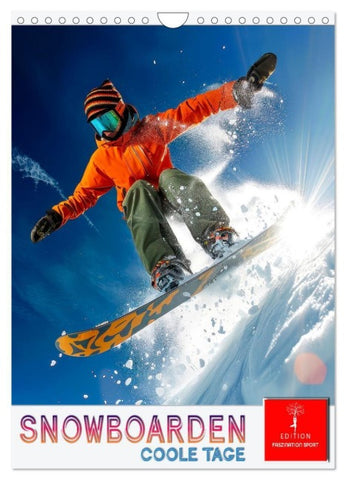 Snowboarden - coole Tage (Wandkalender 2027 DIN A4 hoch), CALVENDO Monatskalender