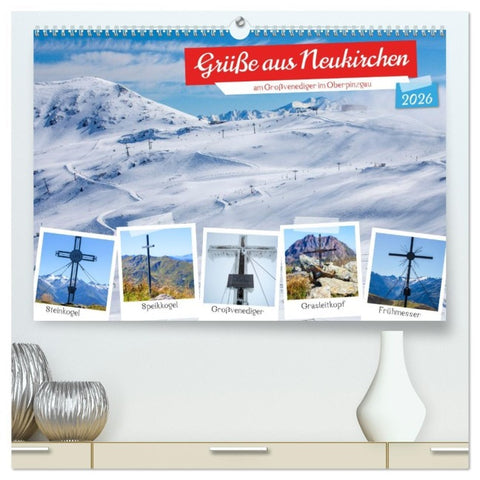 Grüße aus Neukirchen (hochwertiger Premium Wandkalender 2026 DIN A2 quer), Kunstdruck in Hochglanz