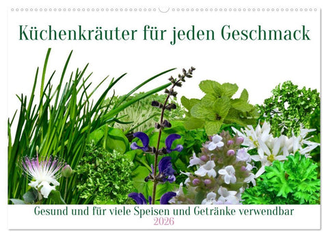 Küchenkräuter für jeden Geschmack (Wandkalender 2026 DIN A2 quer), CALVENDO Monatskalender