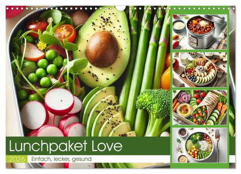 Lunchpaket Love - Einfach, lecker, gesund (Wandkalender 2026 DIN A3 quer), CALVENDO Monatskalender