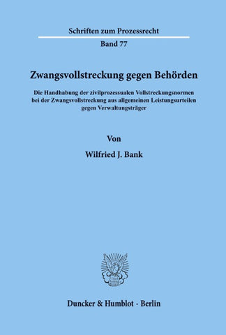 Zwangsvollstreckung gegen Behörden.
