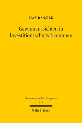 Gewinnaussichten in Investitionsschutzabkommen