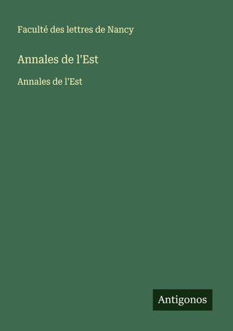 Annales de l'Est