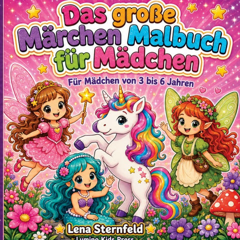 Das große Märchen Malbuch für Mädchen
