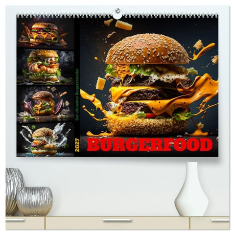 Burgerfood (hochwertiger Premium Wandkalender 2027 DIN A2 quer), Kunstdruck in Hochglanz
