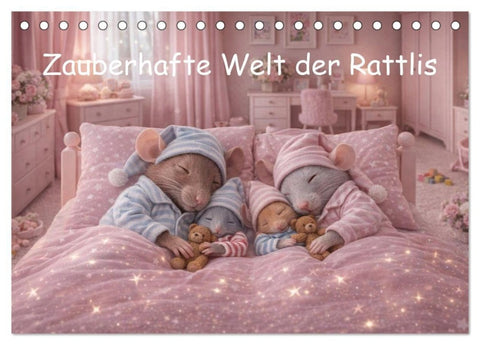 Zauberhafte Welt der Rattlis (Tischkalender 2027 DIN A5 quer), CALVENDO Monatskalender