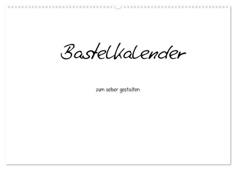 Bastelkalender - Weiss (Wandkalender 2026 DIN A2 quer), CALVENDO Monatskalender