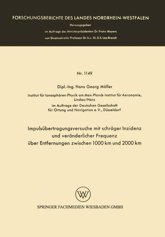 Impulsübertragungsversuche mit schräger Inzidenz und veränderlicher Frequenz über Entfernungen zwischen 1000 km und 2000 km