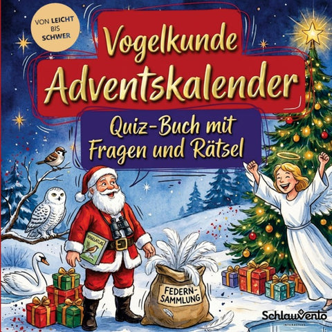 Vogelkunde-Adventskalender: Quiz-Buch mit Fragen und Rätsel