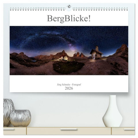 BergBlicke! (hochwertiger Premium Wandkalender 2026 DIN A2 quer), Kunstdruck in Hochglanz