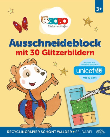 Bobo Siebenschläfer Ausschneideblock I Mit 30 Glitzerbildern