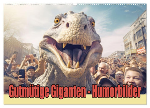 Gutmütige Giganten - Humorbilder (Wandkalender 2026 DIN A2 quer), CALVENDO Monatskalender