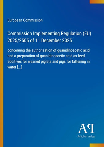 Commission Implementing Regulation (EU) 2025/2505 of 11 December 2025