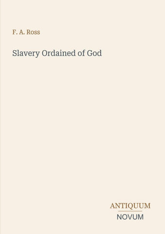 Slavery Ordained of God