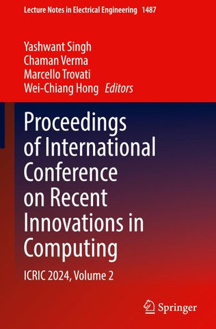 Proceedings of International Conference on Recent Innovations in Computing