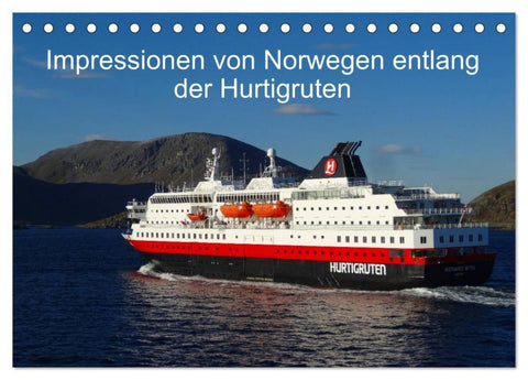 Impressionen von Norwegen entlang der Hurtigruten (Tischkalender 2026 DIN A5 quer), CALVENDO Monatskalender