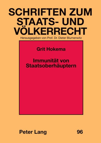 Immunität von Staatsoberhäuptern