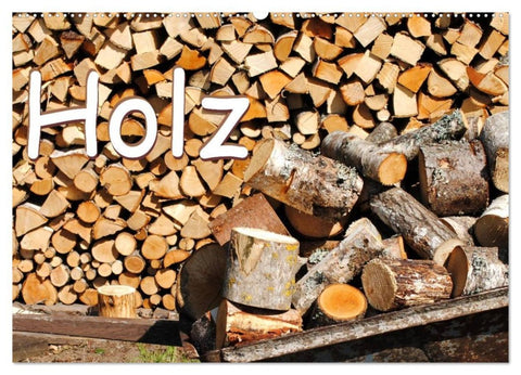 Holz (Wandkalender 2026 DIN A2 quer), CALVENDO Monatskalender