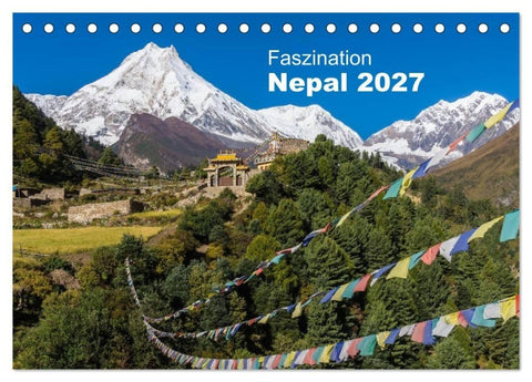 Faszination Nepal (Tischkalender 2027 DIN A5 quer), CALVENDO Monatskalender
