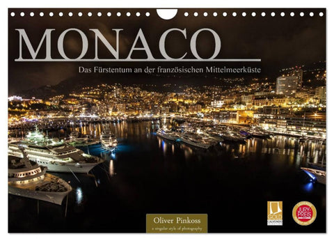 Monaco - Das Fürstentum an der französischen Mittelmeerküste (Wandkalender 2026 DIN A4 quer), CALVENDO Monatskalender