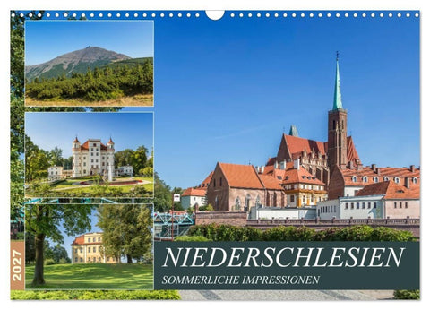 NIEDERSCHLESIEN Sommerliche Impressionen (Wandkalender 2027 DIN A3 quer), CALVENDO Monatskalender