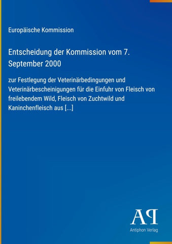 Entscheidung der Kommission vom 7. September 2000