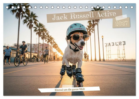 Jack Russel Active (Tischkalender 2027 DIN A5 quer), CALVENDO Monatskalender