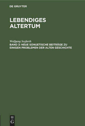 Neue sowjetische Beiträge zu einigen Problemen der alten Geschichte