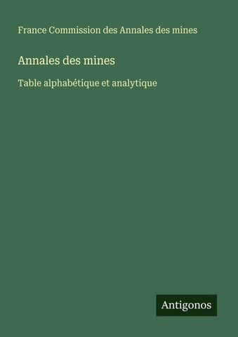 Annales des mines