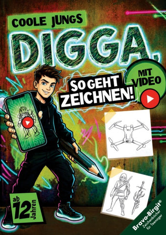 Digga, so geht Zeichnen lernen | Zeichenbuch für Teenager-Jungs ab 12 Jahren