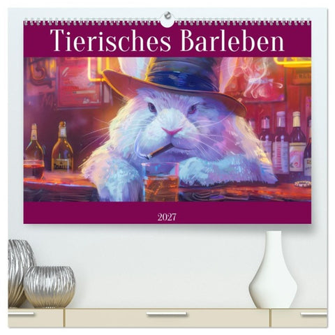 Tierisches Barleben (hochwertiger Premium Wandkalender 2027 DIN A2 quer), Kunstdruck in Hochglanz